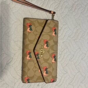 Coach strawberry print wallet/clutch new without tags